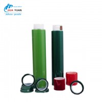 Notth Asia supplier Customized green pet single sided silicone adhesive high temperature heat resistant poly tape